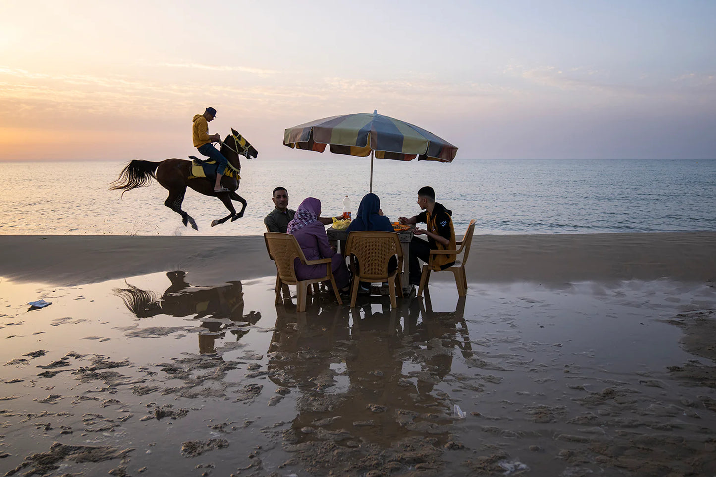 Their Day on the Beach - Fatima Shbair